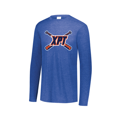 [FTLCUBRY-AXS-LOGO1] Decker Men's Tri-Blend T-Shirt - Long Sleeve (Adult XS, Royal)