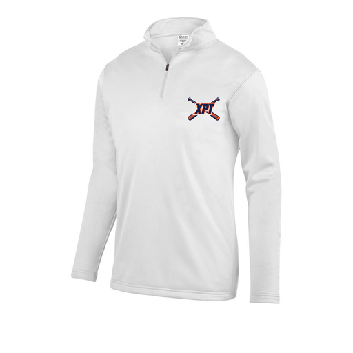 [FOLQFFWH-AS-LOGO1] Decker Men's FlexFleece 1/4 Zip (Adult S, White)