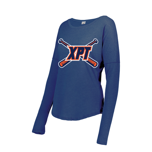 [FTLCUBRY-FAS-LOGO1] Decker Women's Tri-Blend T-Shirt - Long Sleeve (Female Adult S, Royal)